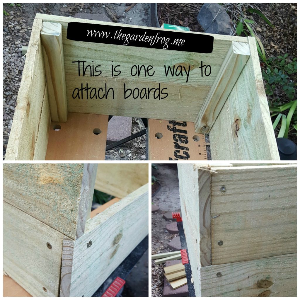 Build a garden planter box from dog ear fence pickets