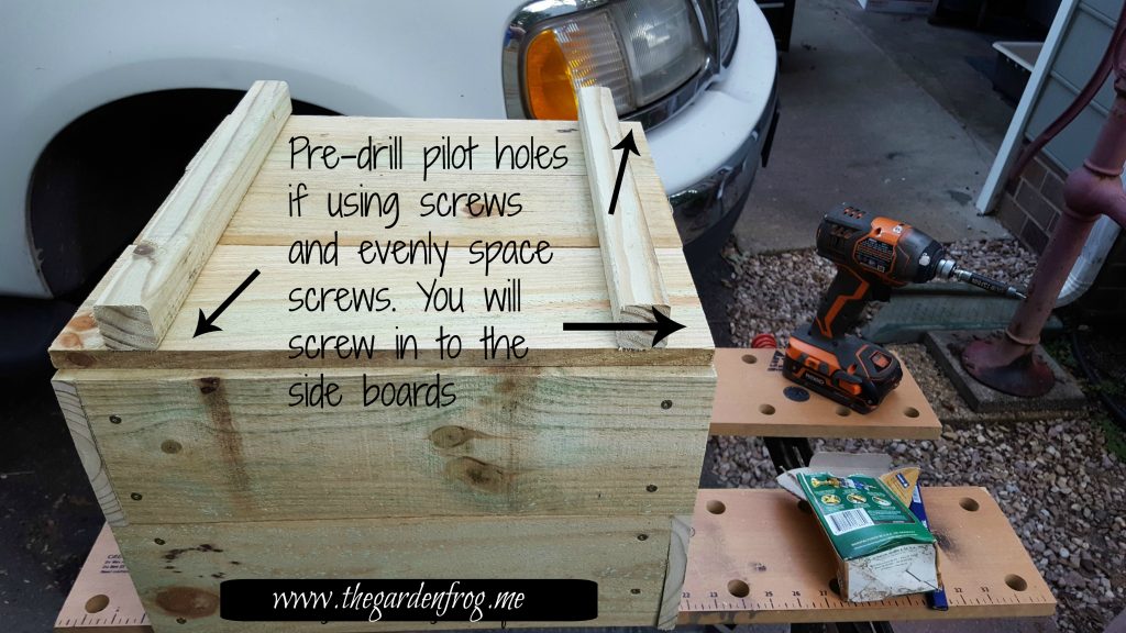 Build a garden planter box from dog ear fence pickets