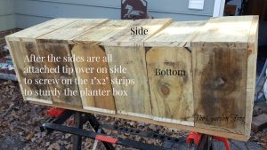 Create a rustic garden planter box