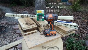 Create a rustic garden plantr box