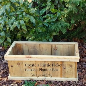Create a rustic picket garden planter box