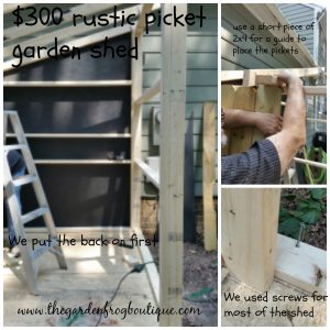 My $300 rustic picket garden shed